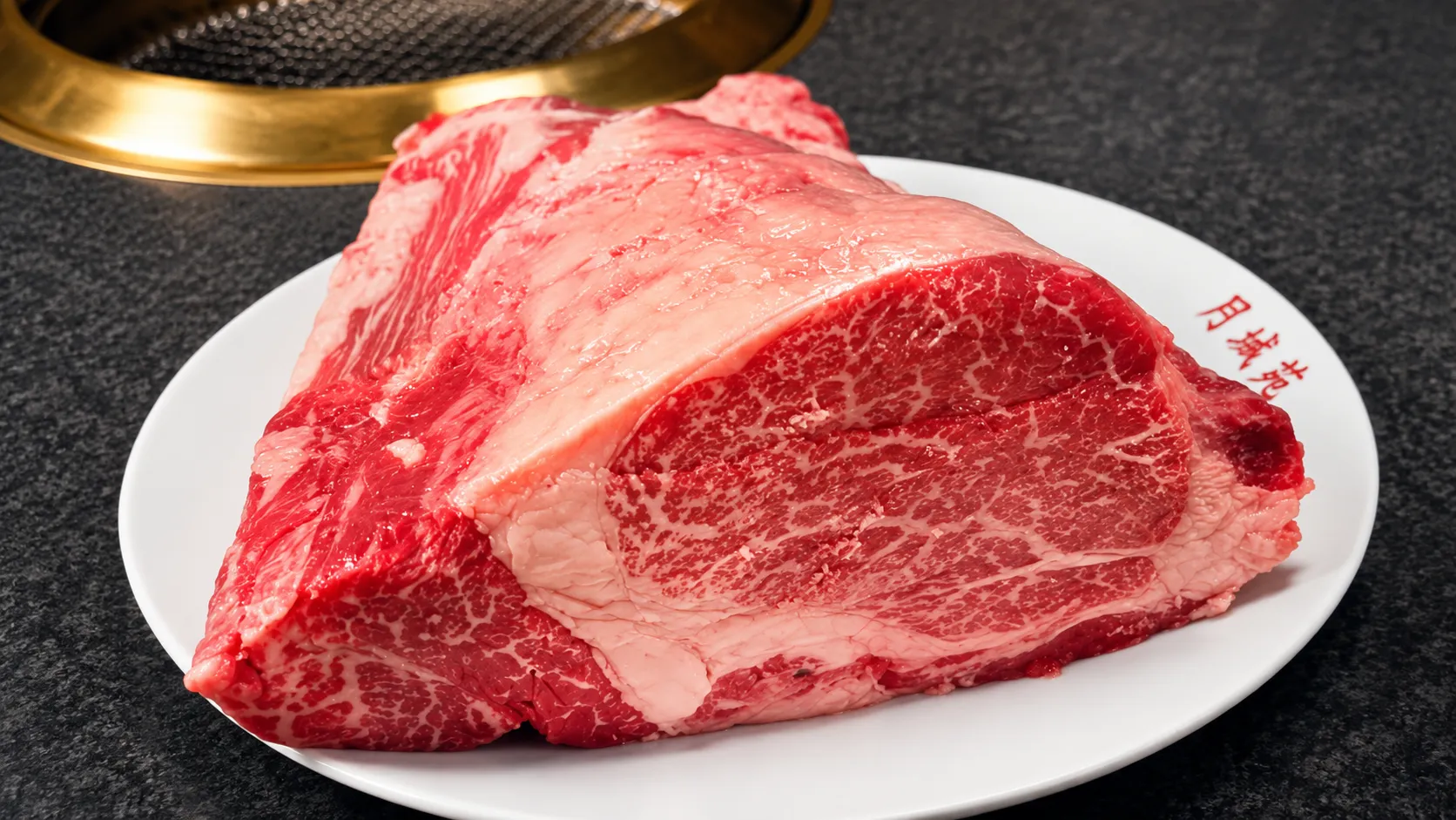 月城苑で提供する和牛焼肉の一皿